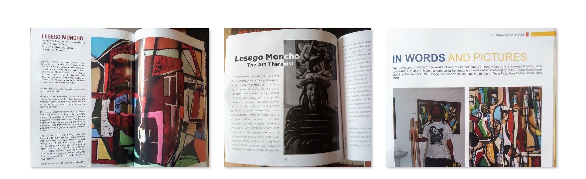 Articles about Lesego in local publications
